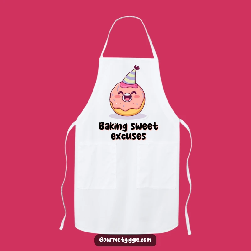 Funny Donut Party Hat Apron, Cheerful Kitchen Wear, Great Funny Gift