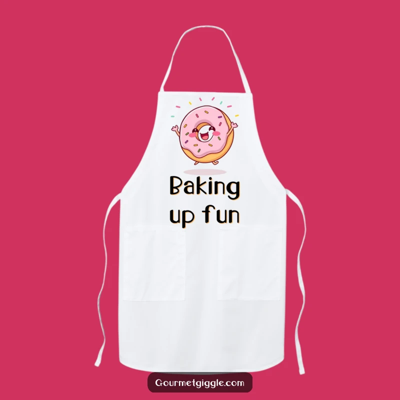 Funny Donut Jig Apron: Gleeful Sprinkles Flying - Bake with Joy & Laughter!