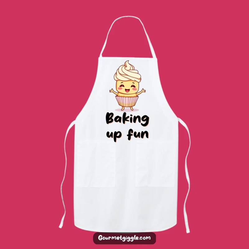 Funny Cupcake Apron: Bake with a Dancing Treat of Fun