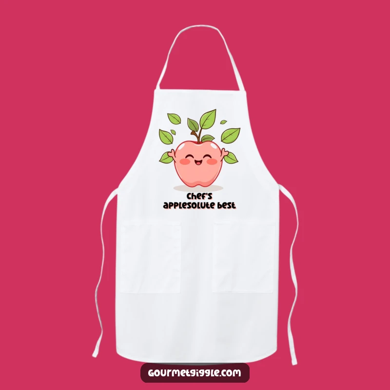 Funny Apple Juggling Leaves Apron: Cook Up Smiles in the Kitchen