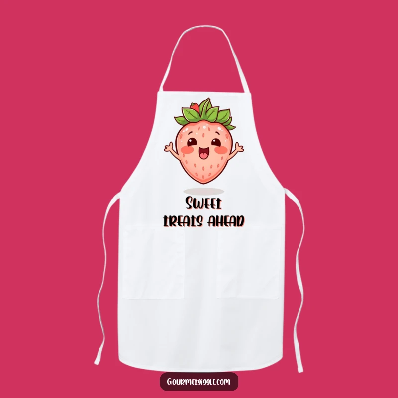 Funny Bouncing Strawberry Apron - Fruity Bib for Cheerful Cooks