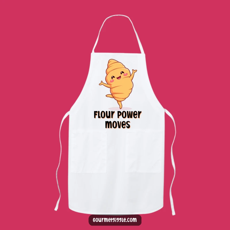 Funny Croissant Pirouette Apron: Bake in Style with This Dancer!
