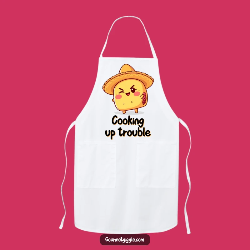 Funny Taco Sombrero Apron: Cook Up Some Laughs with a Wink