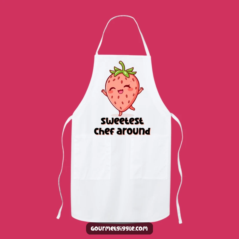 Funny Winking Strawberry Twirl Apron: Cook Up Laughs in the Kitchen