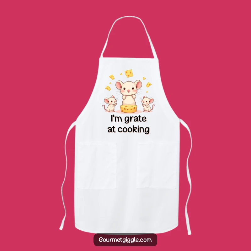 Funny Cheese Juggling Mice Apron: Cook Up Laughs in the Kitchen