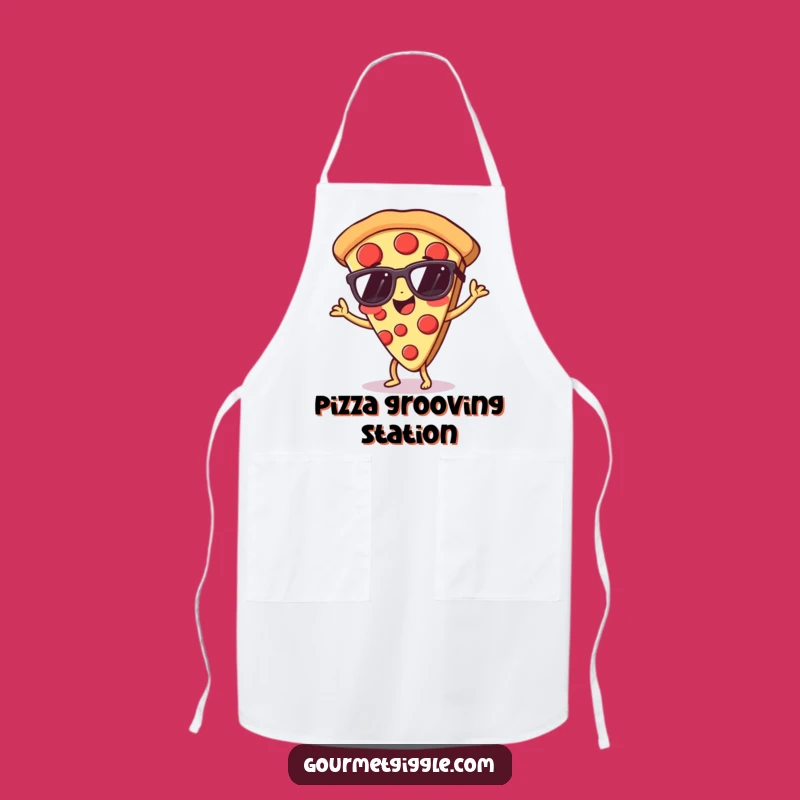 Funny Pizza Dance Apron: Cool Slice Kitchen Wear for Fun Cooks