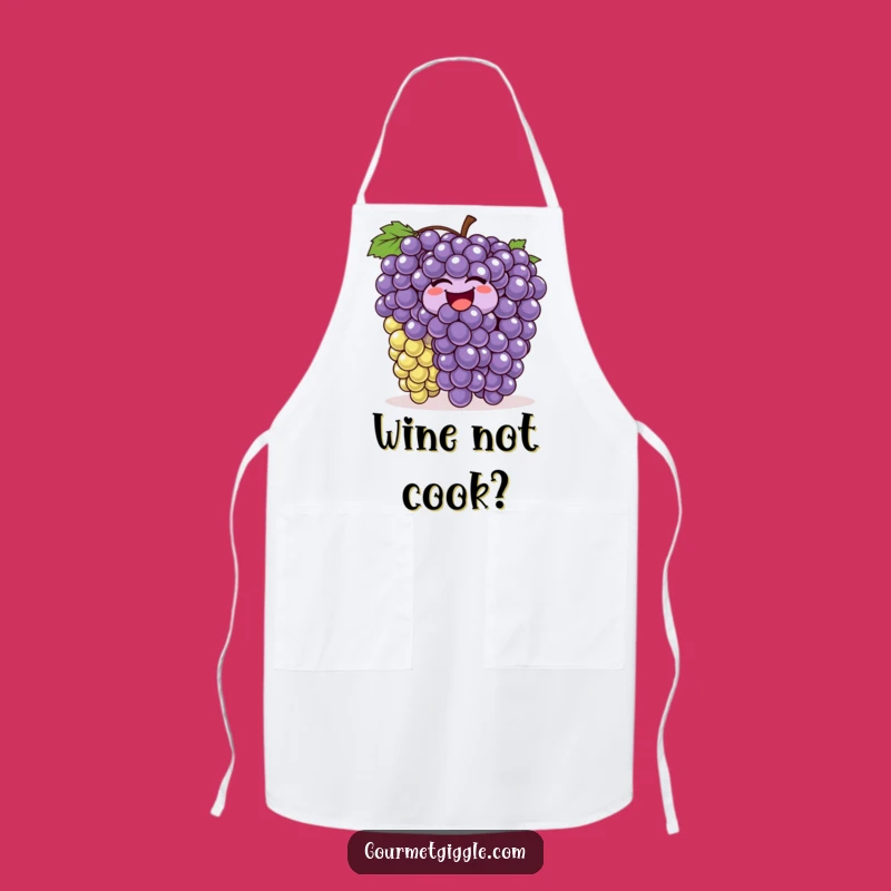 Funny Laughing Grapes Apron - Kitchen Humor with Bouncing Fruit Design, Perfect Gift