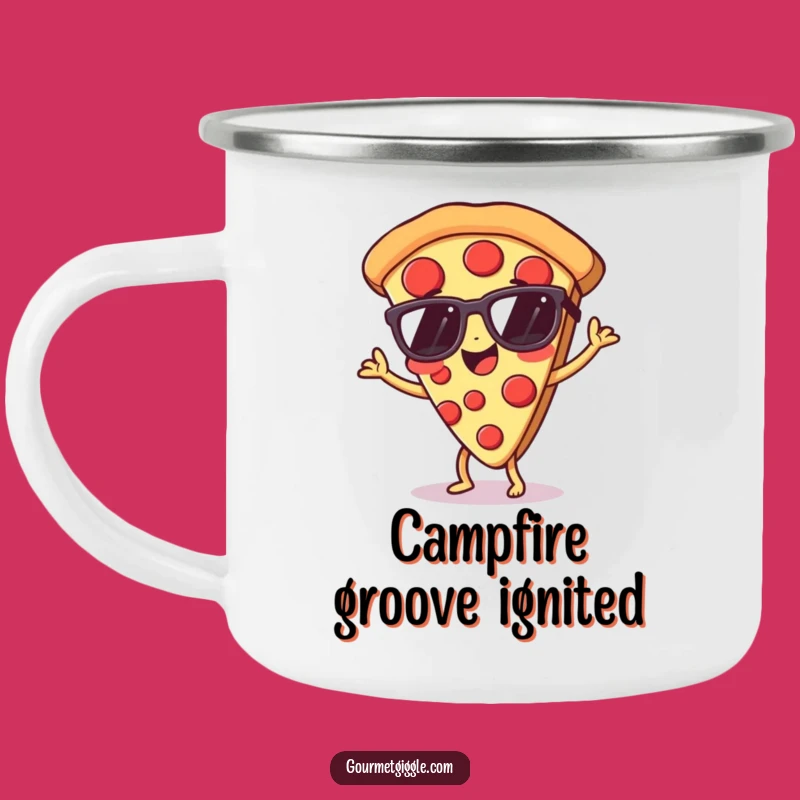 Funny Pizza Dance Camping Mug: Durable & Cool Slice Drinkware