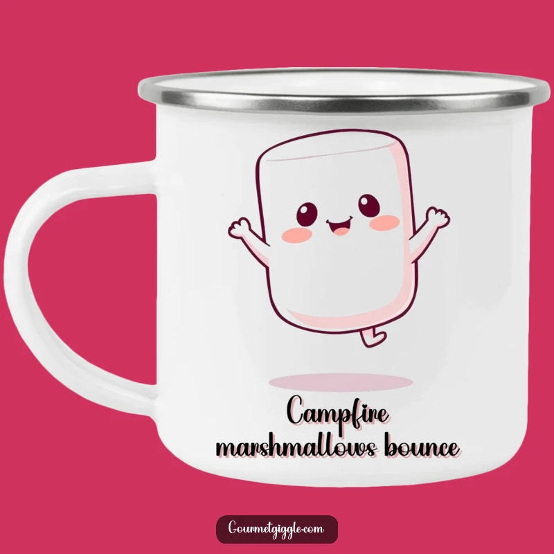 Funny Marshmallow Bounce Camping Mug: Sweeten Your Outdoor Sips