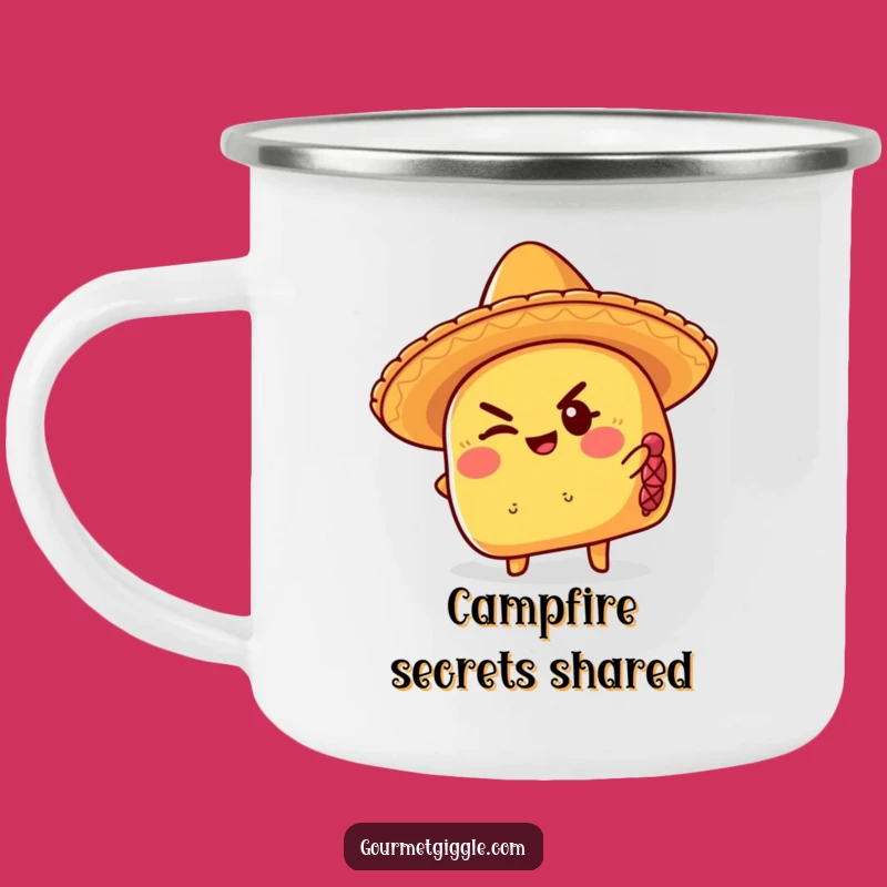Funny Taco Sombrero Camping Mug: Adventure-Ready with a Hilarious Wink