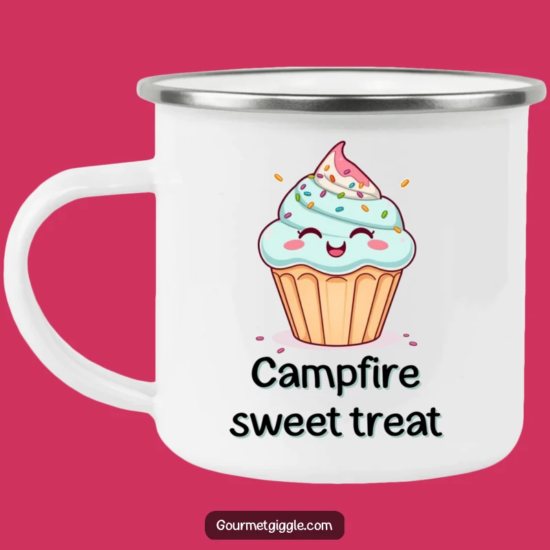 Funny Cupcake Camping Mug: Giggling Sprinkles - Hilarious Treat Gift!