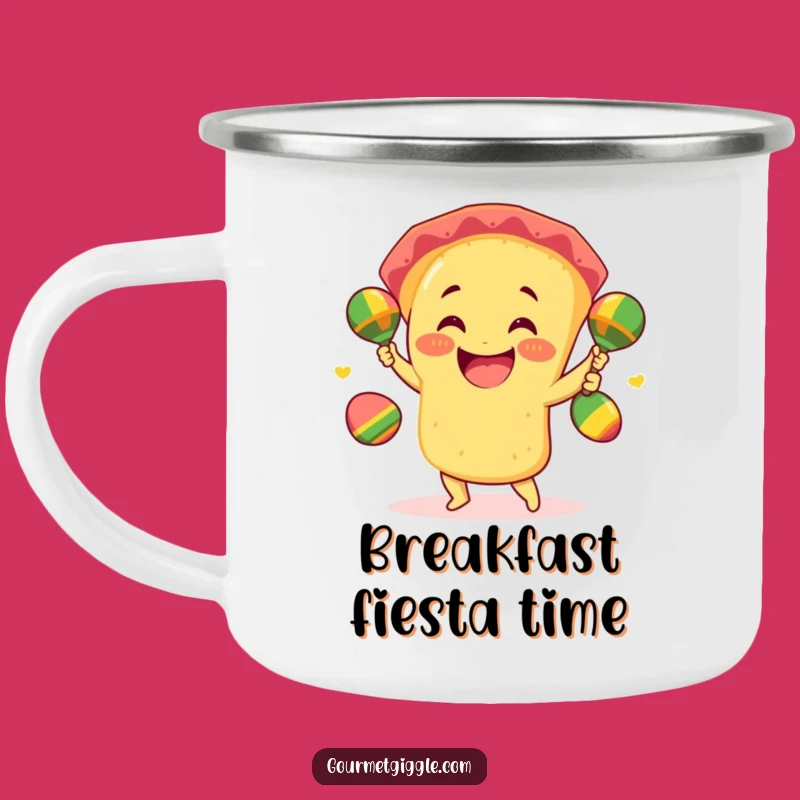 Funny Taco Juggling Camping Mug: Giddy Fiesta Player, Hilarious Outdoor Foodie Gift