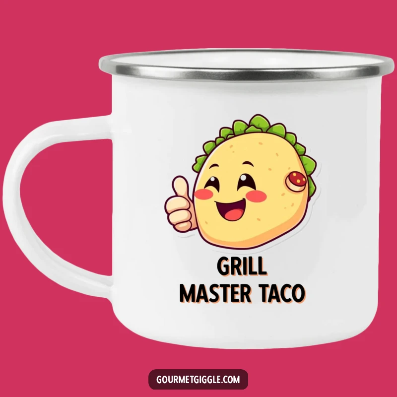 Funny Happy Taco Camping Mug - Thumbs Up for the Outdoors, Perfect Funny Gift