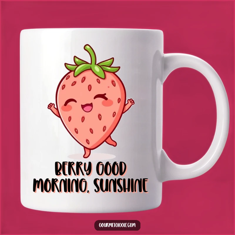 Funny Winking Strawberry Twirl Mug: A Hilarious and Cute Gift for Fruit Lovers