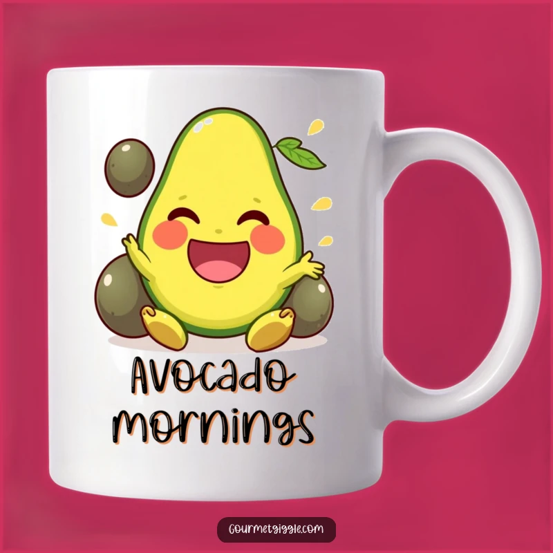 Funny Avocado Juggling Mug: Happy Fruit, Perfect Funny Gift