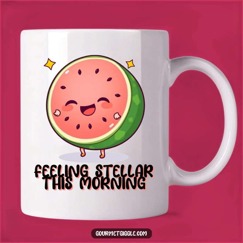 Funny Giggling Watermelon Cartwheel Mug: Star Seeds for a Joyful Sip