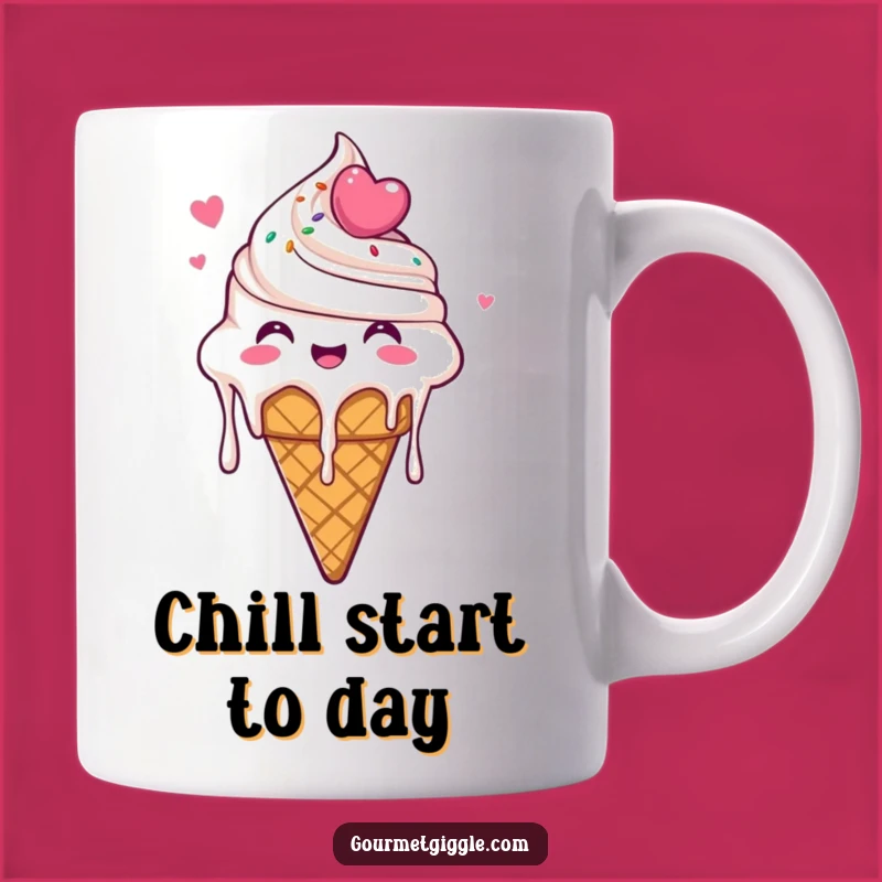 Funny Ice Cream Cone Mug - Dripping Glee, Perfect Funny Gift