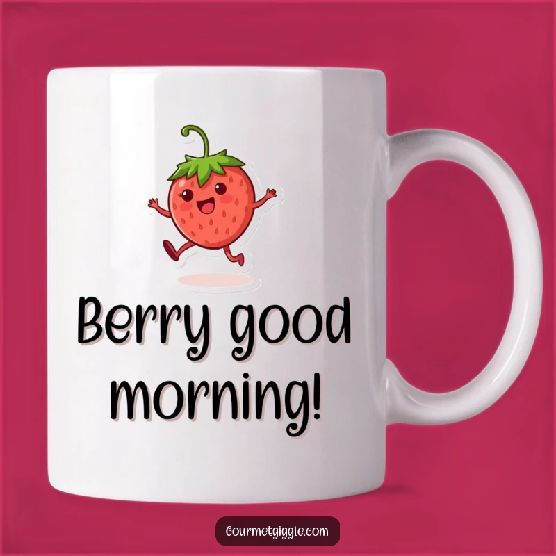 Funny Strawberry Cartwheel Mug: A Cheerful Character Gift for Fruit Lovers