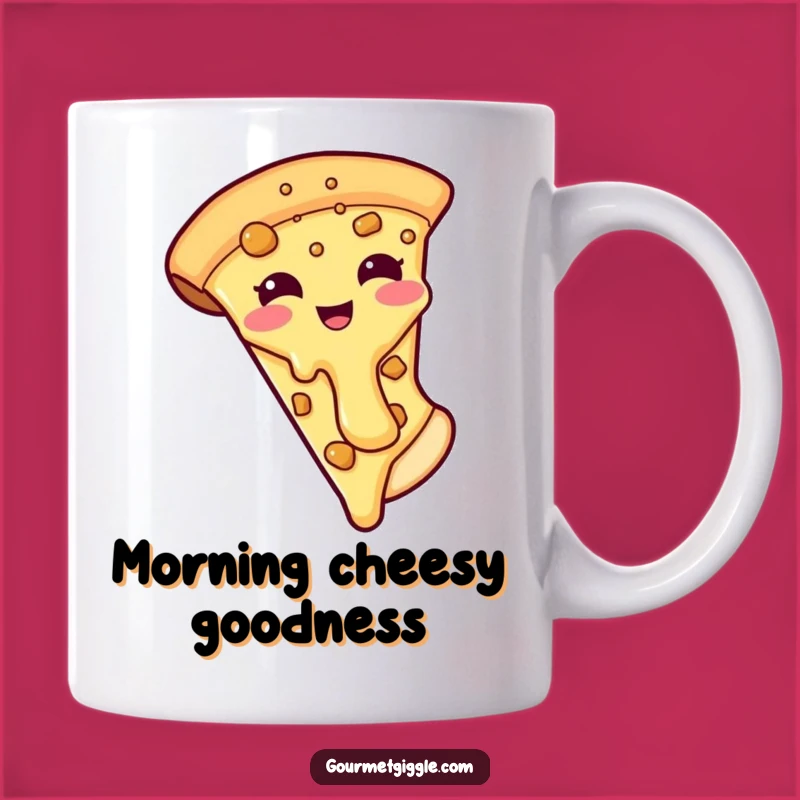 Funny Pizza Slice Mug: Cheesy Topping Sliding Delicious Humor Gift