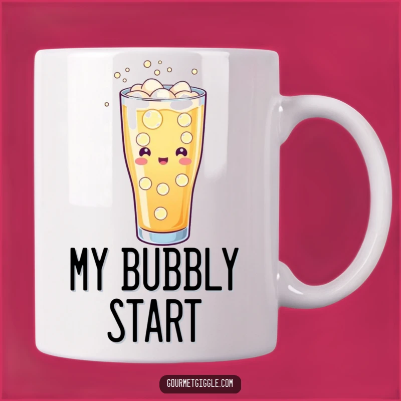 Funny Soda Mug: Bubbly Cheerful Fizzing Refreshing Drink Humor Gift