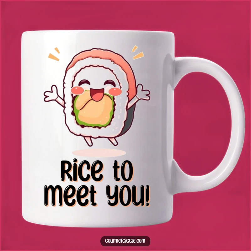 Funny Sushi Roll Celebration Mug - A Joyful Gift for Food Lovers