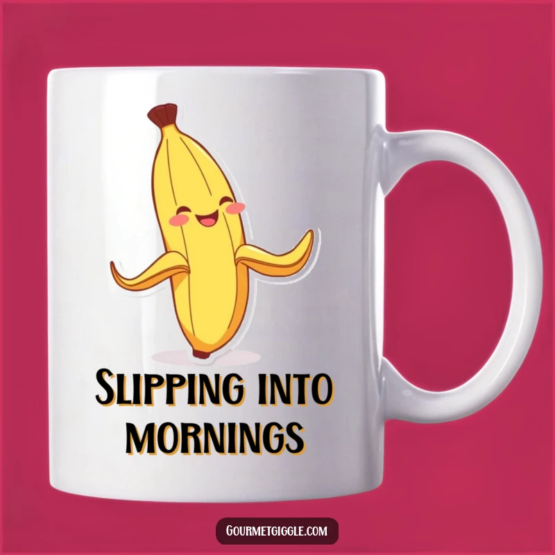 Funny Banana Peel Slipping Mug: A Hilarious Cause of Laughter Gag Gift