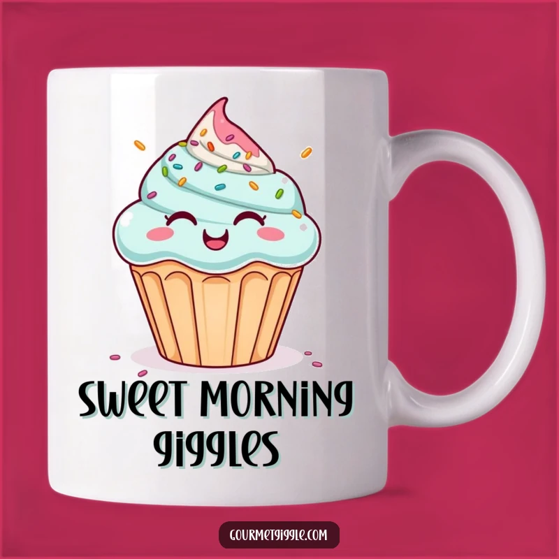 Funny Giggling Cupcake Mug: Sprinkle Shower - Perfect Sweet Treat Gift!