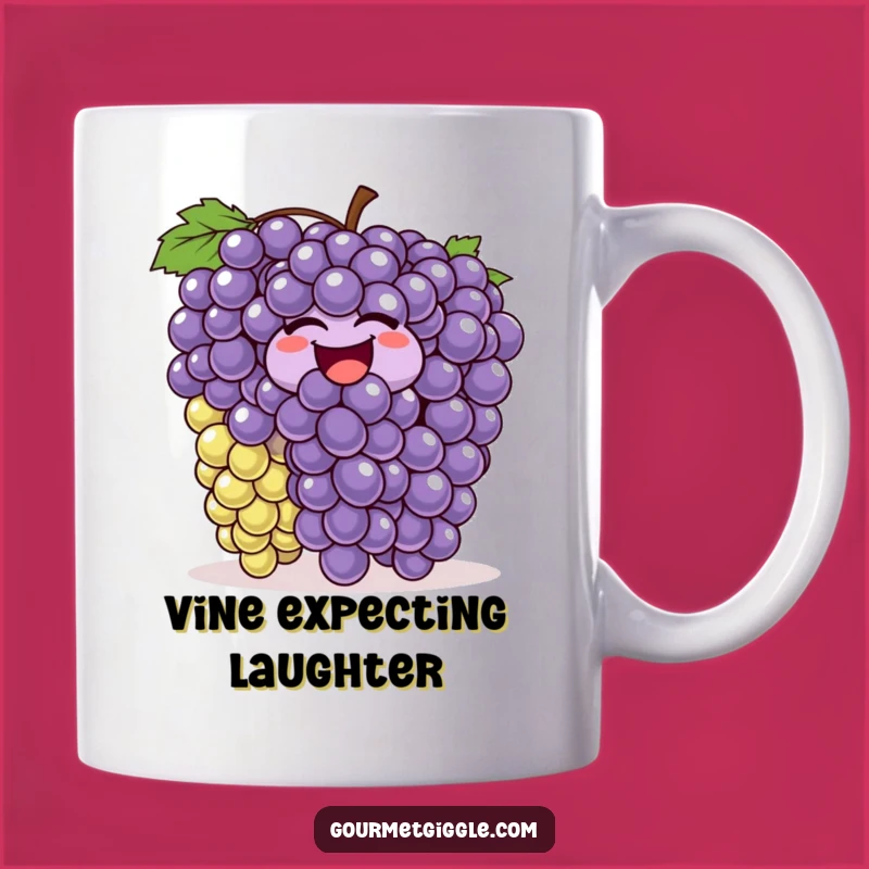 Funny Laughing Grapes Mug - A Bouncing Bunch of Joyful Fruit, Perfect Gag Gift