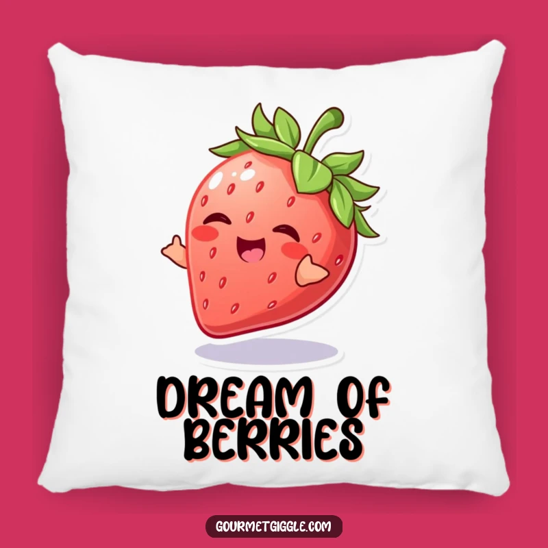 Funny Strawberry Pillow: Cozy Giggles, Playful Fruit, Comfort Gift