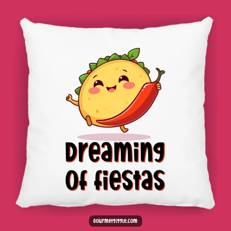Funny Taco & Chili Pillow: Fiesta Fun - Cozy Humor Gift