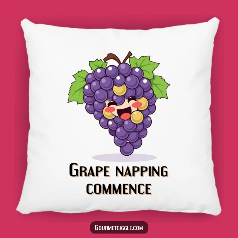 Funny Grapes Rolling Pillow: Cozy Joyful Bunch of Grapes Cushion, Perfect Gift