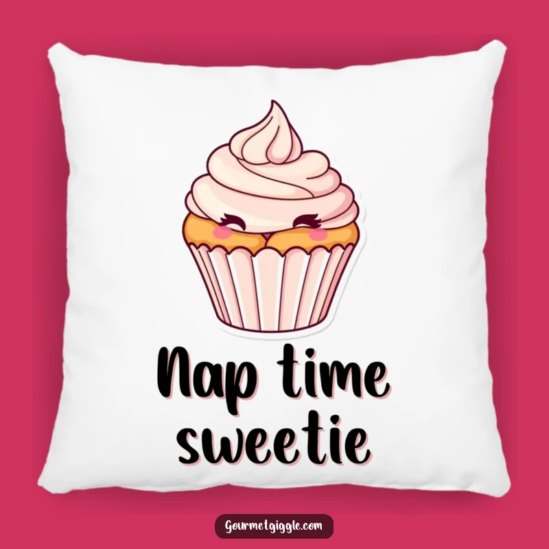 Funny Winking Cupcake Pillow: Cozy Frosting Swirl Cushion - Adorable Gift