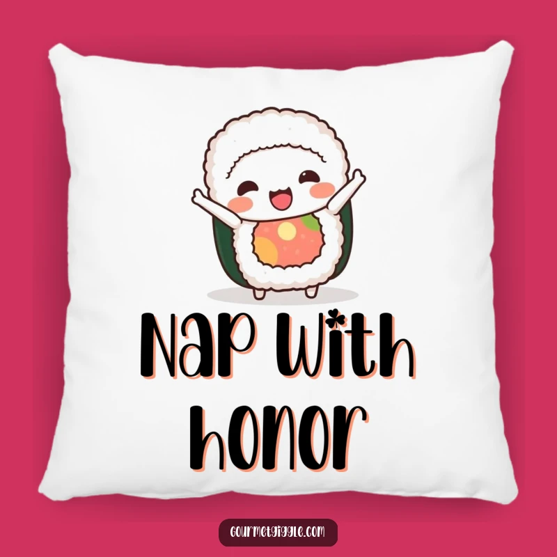 Funny Sushi Roll Bow Pillow - Comfy Cushion for a Giggle-Filled Nap