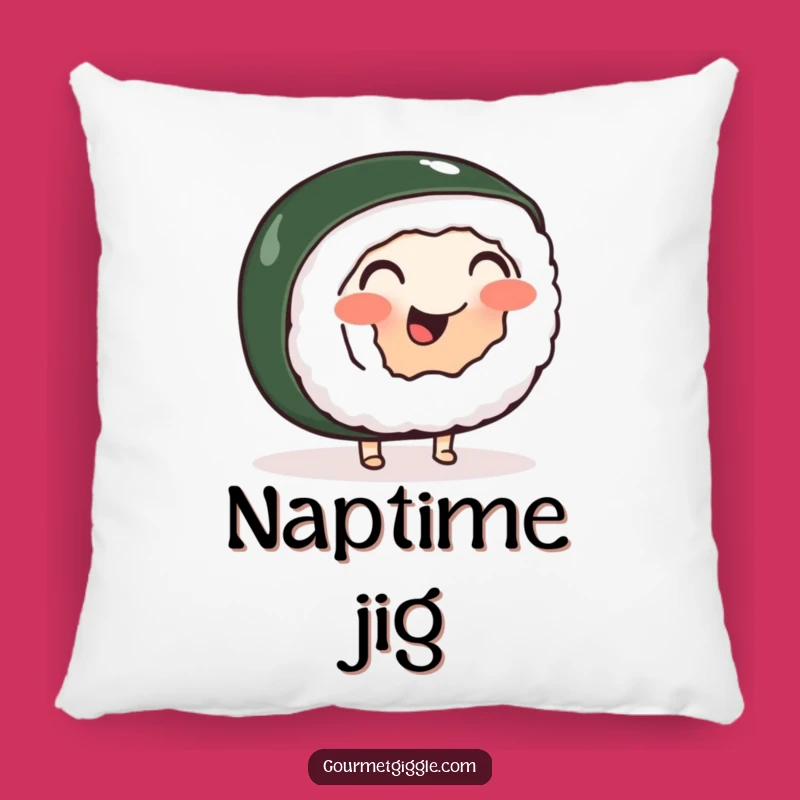 Funny Sushi Roll Jig Pillow - Cozy Comfort with a Wobbly Dancer