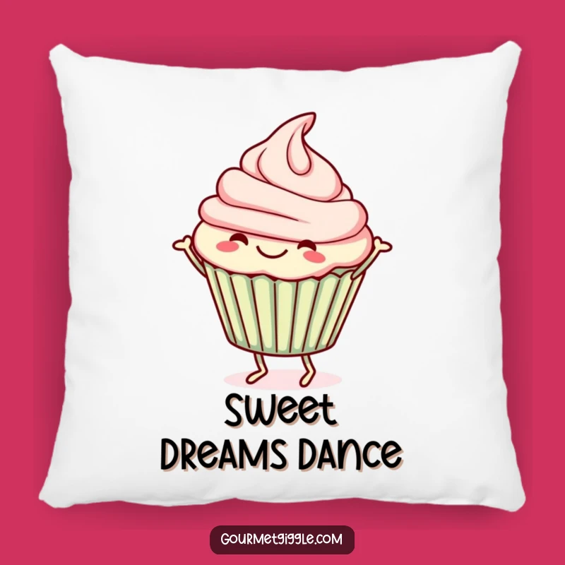 Funny Cupcake Jig Pillow: Cozy Cheerful Dancer Cushion, Perfect Gift