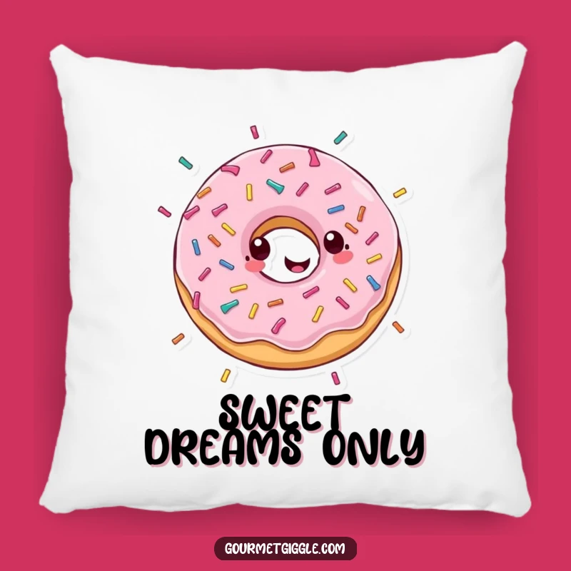 Donut Joy Pillow - Soft Happy Treat Cushion, Sweetly Funny Gift
