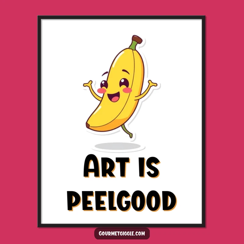 Funny Banana Jigging Digital Art: Instant Tropical Dance Vibes