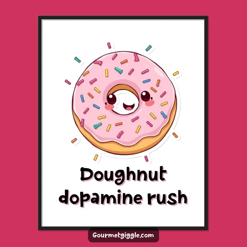 Donut Joy Digital Print - Instant Happy Treat Art, Perfect Funny Gift