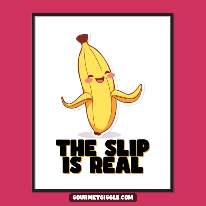 Funny Banana Peel Digital Art: Instant Hilarious Retro Comedy