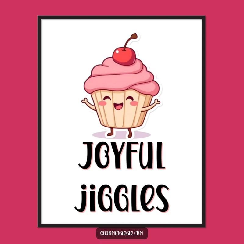 Funny Cupcake Dance Digital Art Print: Instant Joy for Your Walls