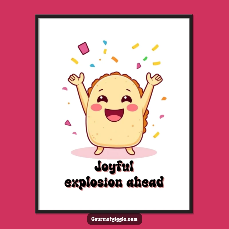 Funny Laughing Taco Digital Print: Instant Hilarious Decor for Any Space