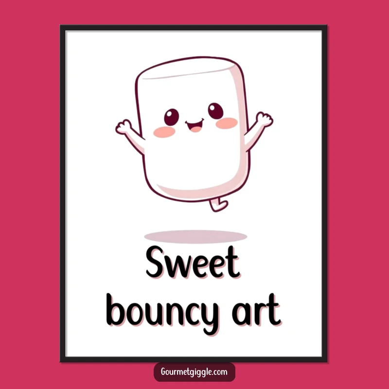 Funny Marshmallow Bounce Digital Art: Instant Sweetness and Fun