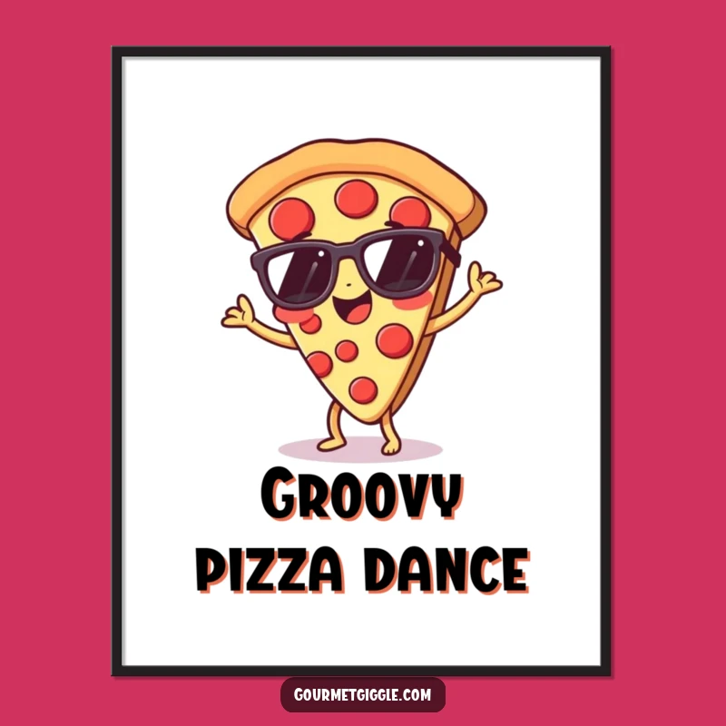Funny Pizza Dance Digital Art: Instant Groovy Slice Decor