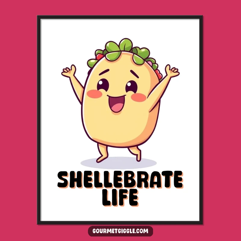 Funny Taco Dance Digital Art: Printable Fiesta Fun for Instant Joy!