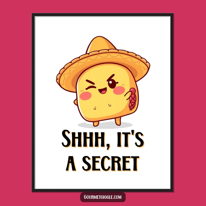 Funny Taco Sombrero Digital Art: Instant Fiesta Decor with a Wink