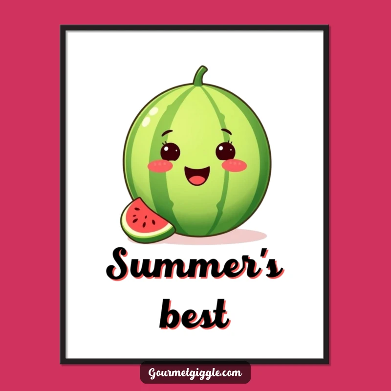Funny Watermelon Digital Art - Instant Summer Vibes for Your Walls