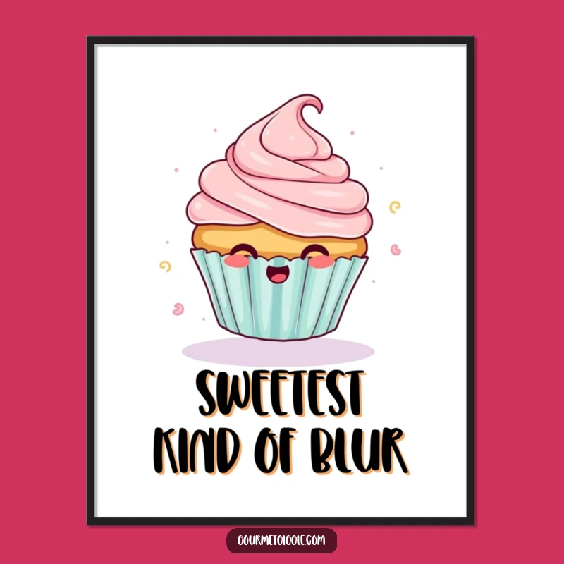Funny Giggling Cupcake Digital Art: Instant Sweet Decor for a Laugh