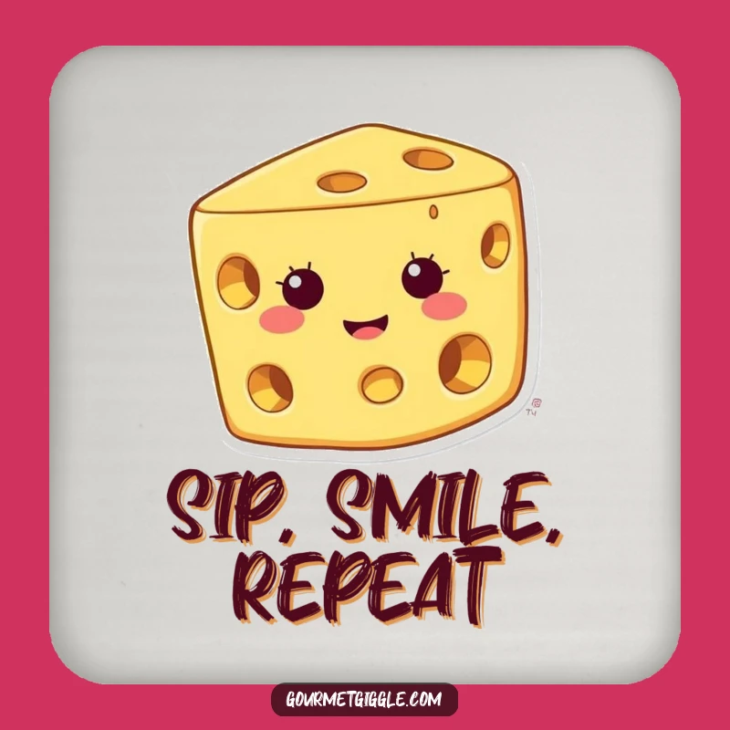 Funny Cheese Coaster - Protect Surfaces with a Cheesy Smile
