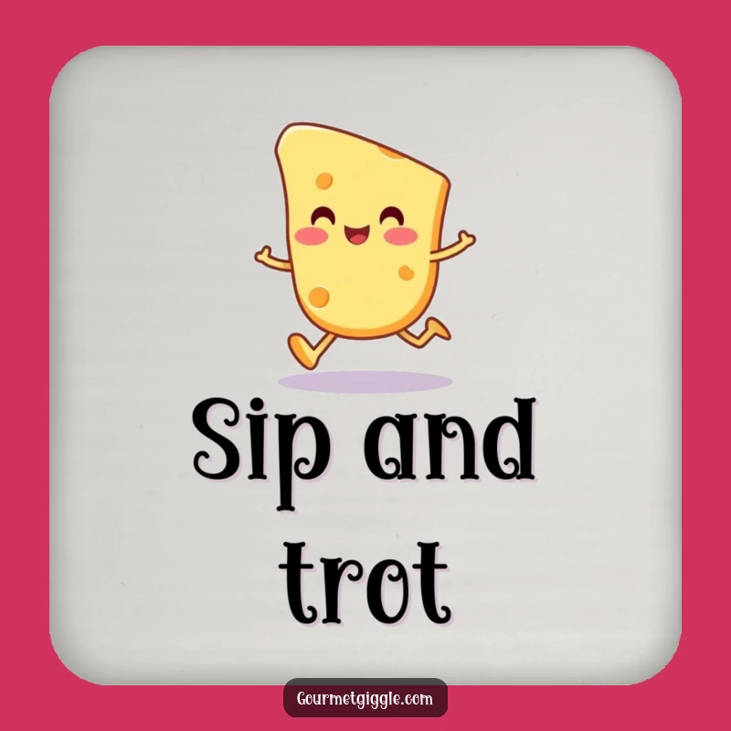 Funny Cheese Trot Coaster: Happy Character Protection