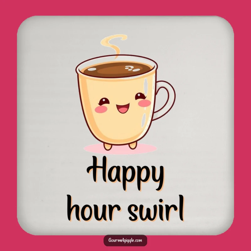 Funny Coffee Twirling Coaster - Protect Surfaces with Playful Charm